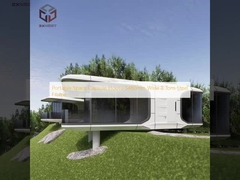 ポータブル宇宙カプセルハウス 3460mm 幅8トンの鋼筋枠