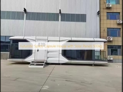 太陽電池パネル付きの未来的な宇宙カプセルハウス 500kg