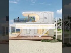 ソーラーパネルとLED照明付き8トンスペースカプセルハウス