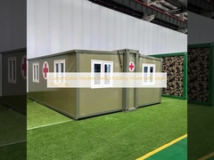 スタイリッシュな鋼鉄構造の現代的なプリファブ折りたたみ家