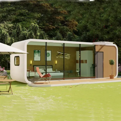 購入 WiFiと20㎡の床面積を備えたアルミニウム合金製アップルカプセルハウス online manufacture