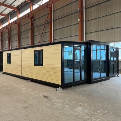 購入 40ft Expandable Container Home with Bull 30*30 Flat Lamp 2200mm Fold Size and 5900*6300*2480mm Extended Size online manufacture