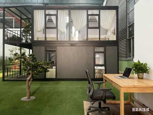 購入 短い設置時間 二階建て拡張可能なプレハブ住宅 モダンでスタイリッシュなデザイン online manufacture