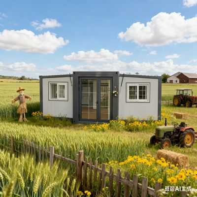 購入 Double Wing 20 Foot Container House with Balcony 37 Square Meters Floor Area and Bending Parts 2.0mm Bottom Beam online manufacture