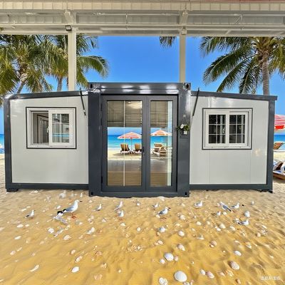 購入 Expandable double wing 20 Foot container house featuring 50mm/75mm Sandwich Panel and 2 KN/m2 Floor Permitted Loading online manufacture