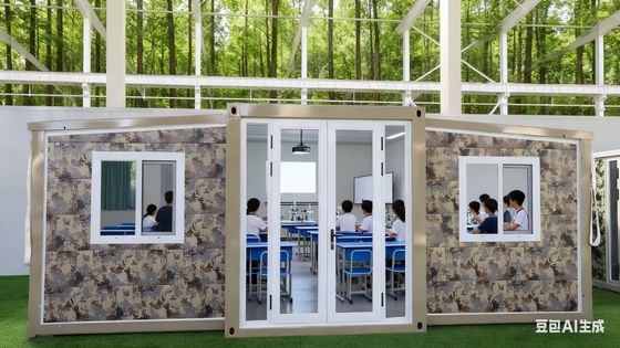 購入 75mm EPSサンドイッチパネル折りたたみ式20フィートコンテナ、カスタマイズ可能なテラスと壁板付き オンライン製造