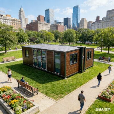 購入 Prefab Folding House with Grade 8 Earthquake Resistance 27.5 Square Meters Floor Area and Folded Size L5900 W700 H2480mm オンライン製造