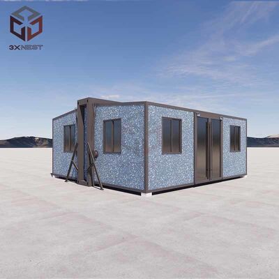 購入 Fully Galvanized Side Frame Prefab Folding House with Grade 8 Earthquake Resistance and 27.5 Square Meters Floor Area オンライン製造