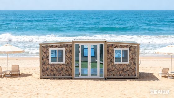 折りたたむ 20フィートコンテナ 調整可能なダブル斜面屋根 輸送が簡単