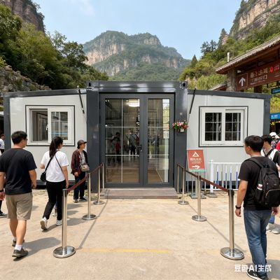 折りたたみ式20フィートコンテナ、曲げ部品2.0mm、折りたたみ時の寸法L5900*W2200*2480mm、耐震性能レベル8