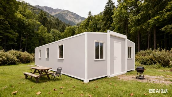 Customized 40ft Expandable Container Home with Fold Size L11800*W2200*H2480mm and Expanded Size L11800*W6220*H2480mm Featuring Bamboo Plywood 18mm Thick