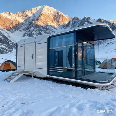 9mm ヨーロピアンパイン材と7トンの正味重量を備えたモダンなスペースカプセルハウス