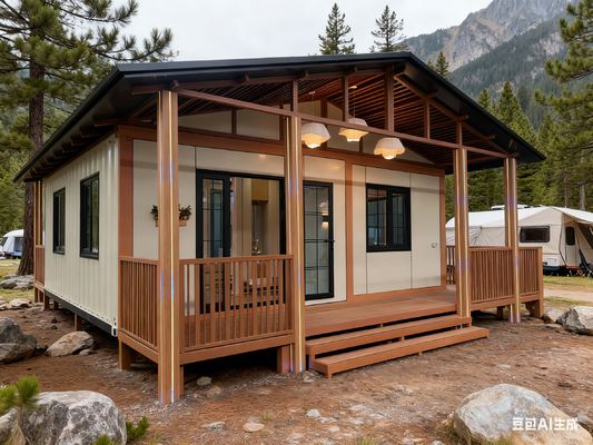 Expandable Container House with 20+ Years Life Time 100mm Thick Walls and 5700x6660x2650mm Expanded Size