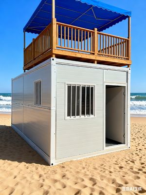 2 ベッドルーム フラットパック 折りたたむ家 0.5KN/m2 風耐性 8 レベル 地震性能