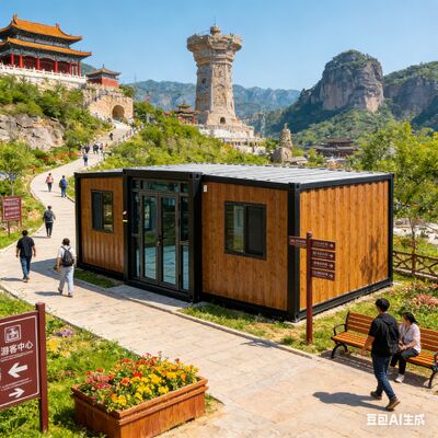 Foldable 20ft Container with More Than 20 Years Life Span Fully Galvanized Main Frame and Customizable Terrace for Space Saving