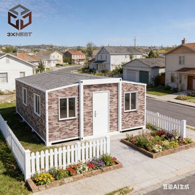 完全にガルバナンスされたサイドフレーム 40フィート 建てられた住宅ユニット 折りたたみサイズ L11800 W2200 H2480mm コンパクトなモジュール式生活空間