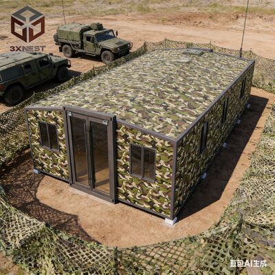 40フィート拡張可能コンテナハウス、完全亜鉛メッキサイドフレーム、ポリウレタンフォーム断熱材、耐震等級8