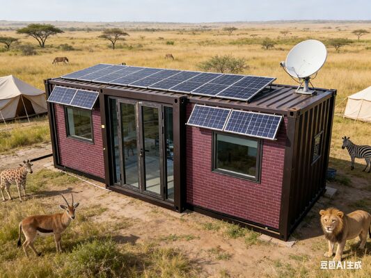 75mm EPSサンドウィッチパネルと地震性能レベル8の積み重ね可能な折りたたみ可能な20フィートコンテナハウス