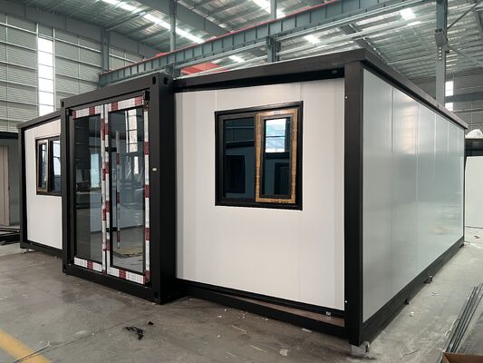 完全にガルバン化されたサイドフレーム 折りたたむ20フィートコンテナ 家庭の配置をカスタマイズし 18mm厚の防火シメント繊維の床