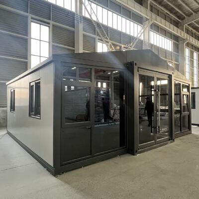 耐火セメント繊維床18mm、耐震性能レベル8、EPSサンドイッチパネル75mmを備えた折りたたみ式20フィートコンテナ